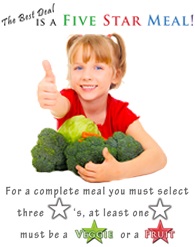 Child Holding Varierty of vegetables and holding one thumb up
